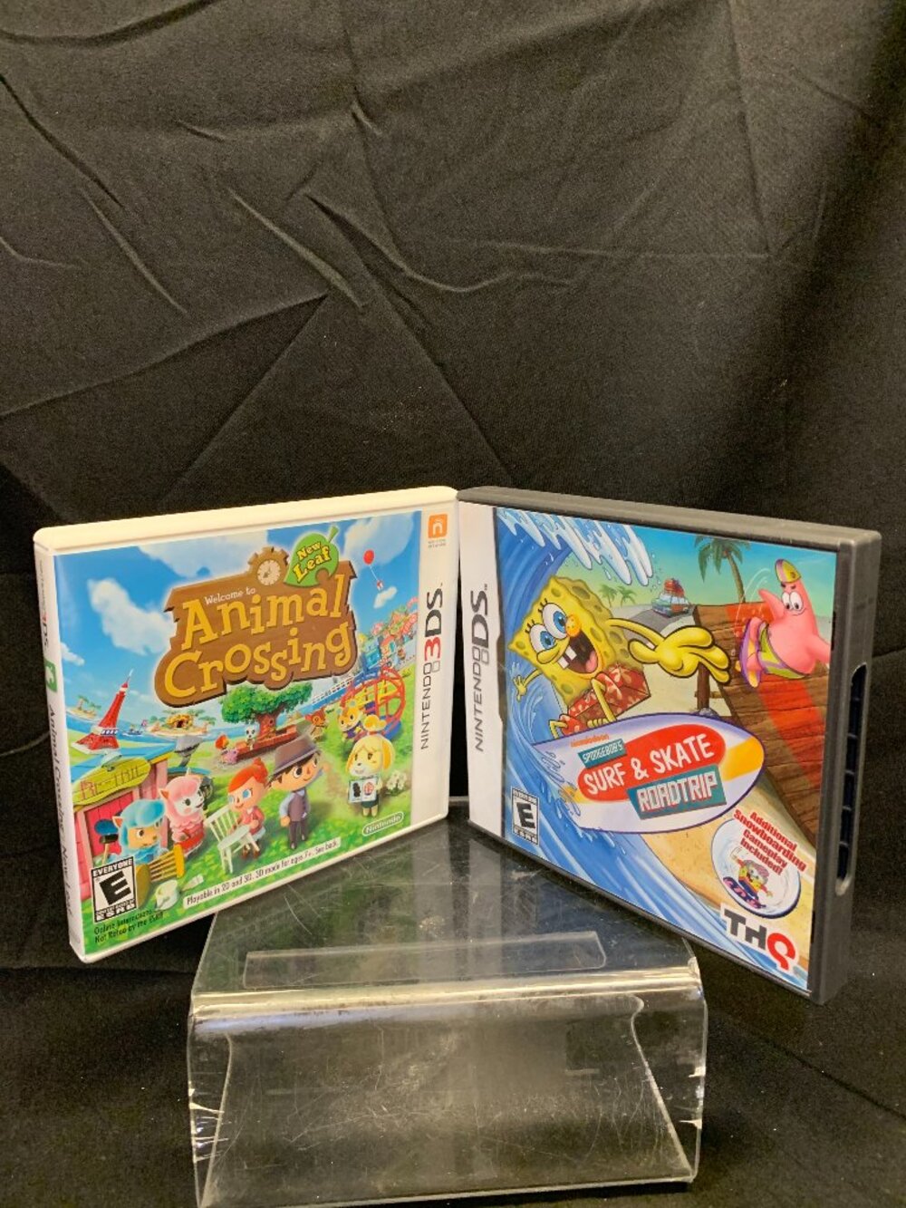 Nintendo DS & Nintendo 3DS Lot # 2 SpongeBob Surf & Skate/Animal Crossing